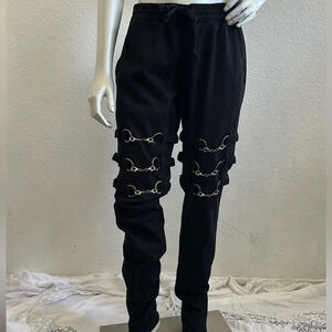 Hot Topic Size S/M Black Elastic Drawstring Waist